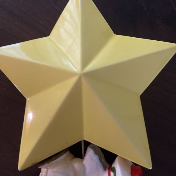 Christmas Music Pull Angel Star Wall Decor Hark The Harold Angels Sing 1984 Vtg - Picture 4 of 9